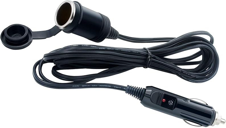 Amazon シガーソケット 延長コード Btvictory Dc電源 12v 24v 兼用 キャップ付き パイロットランプ内蔵 シガーアダプター用 延長コード 車載 冷蔵庫 掃除機 電動空気入れ 車内電化製品 用 ブラック 2m バッテリーケーブル 車 バイク