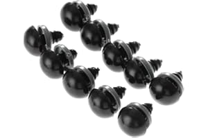 DOPHEE 60Pcs Black Plastic Safety Eyes with Washers, Craft Eyes, for Crochet, Puppet, Plush, Stuffed Animals Making, 14mm