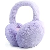 PIGBENGO Foldable Ear Muffs for Women Cold Weather Fluffy Earmuffs Winter Warm Headband Cute Slouchy Ear Warmers