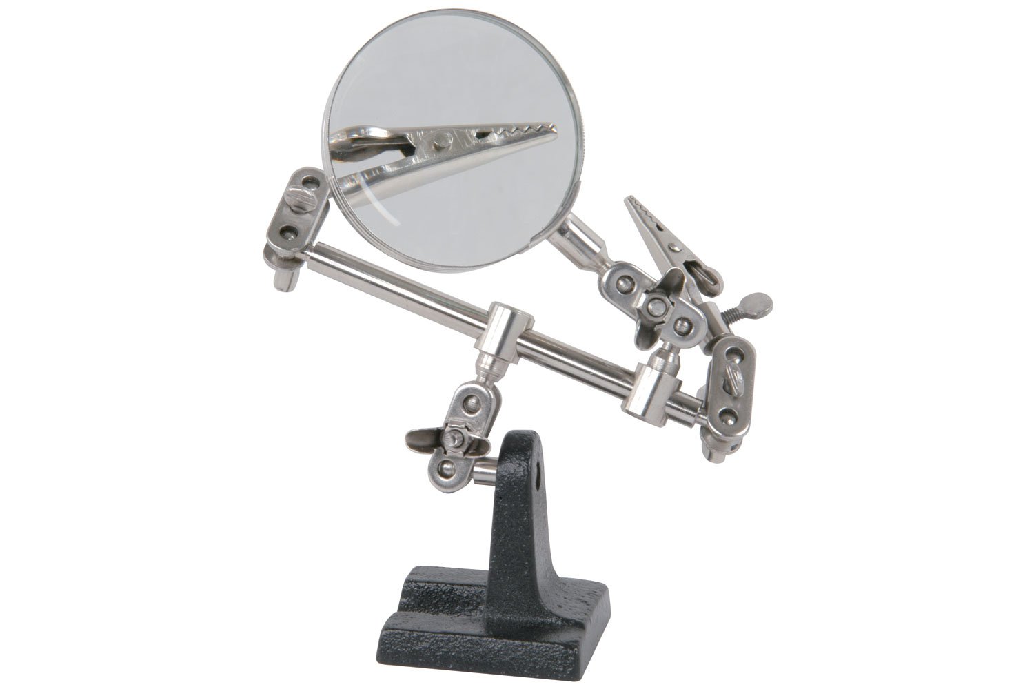 Mercury MAG01 | Heavy Duty Helping Hand with 3 x Zoom Magnifying Glass, Silver