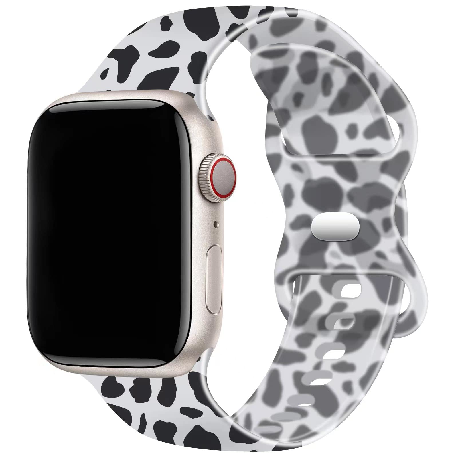 TopPerfekt Transparent Bracelet Compatible with Apple Watch Strap 38 40 41 42 44 45 46 49mm for Ladies and Children, Silicone Sport Replacement Band for iWatch Series 11 10 9 8 7 6 5 4 3 2 1 SE Ultra