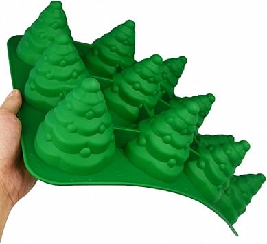 Amazon Com 3d Christmas Tree Silicone Mold Moldfun Xmas Tree Pan Silicone Mold For Mousse Cake Muffin Baking Ice Cube Jello Chocolate Soap Lotion Bar Bath Bomb Candle Random Color Kitchen