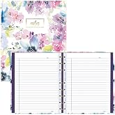 Blueline MiracleBind&trade; Notebook, Refillable, Hard Cover, Twin-Wire Binding, 9.25" x 7.25", 150 Ruled Pages, Floral (AF3400.01)