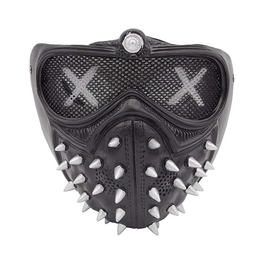 CNMF Niete Wrench Maske, Weste Cosplay Kostüm Herren (One Size, Schwarz Maske)
