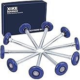 XiKe Blue 2" Nylon Garage Door Roller, 10 Pack, 4" Stem, 6200-2RS Bearing | Super Quiet,Durable,Smooth, High Load, Easy to install,6200-2RS Double Seals Bearings
