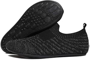 QZKDM Lightweight Slip on Grip Indoor House Slippers Barefoot Non Slip Home Exercise Yoga Shoes for Men Women