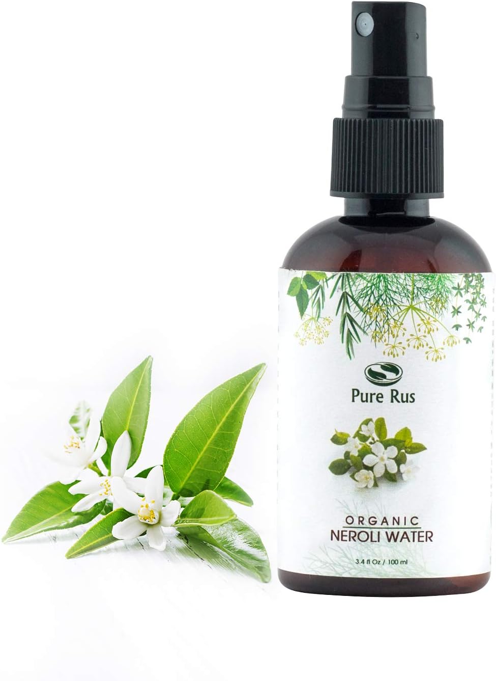 Pure Rus Organic Neroli Water for Face, Skin and Hair, 100ml