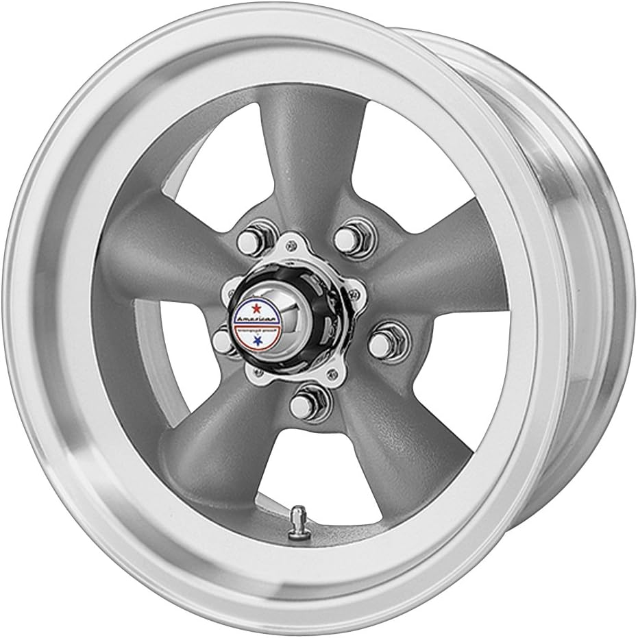 American Racing Custom Wheels VN105 Torq Thrust D Torq Thrust Gray Wheel With Machined Lip (15x7"/5x120.7mm, -6mm offset)