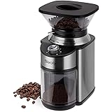Sboly Conical Burr Coffee Grinder, Stainless Steel Adjustable Burr Mill with 19 Precise Grind Settings, Electric Coffee Grind