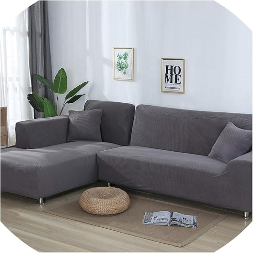 Amazon Com 2 Pieces Covers For L Shaped Sofa Jacquard Stretch