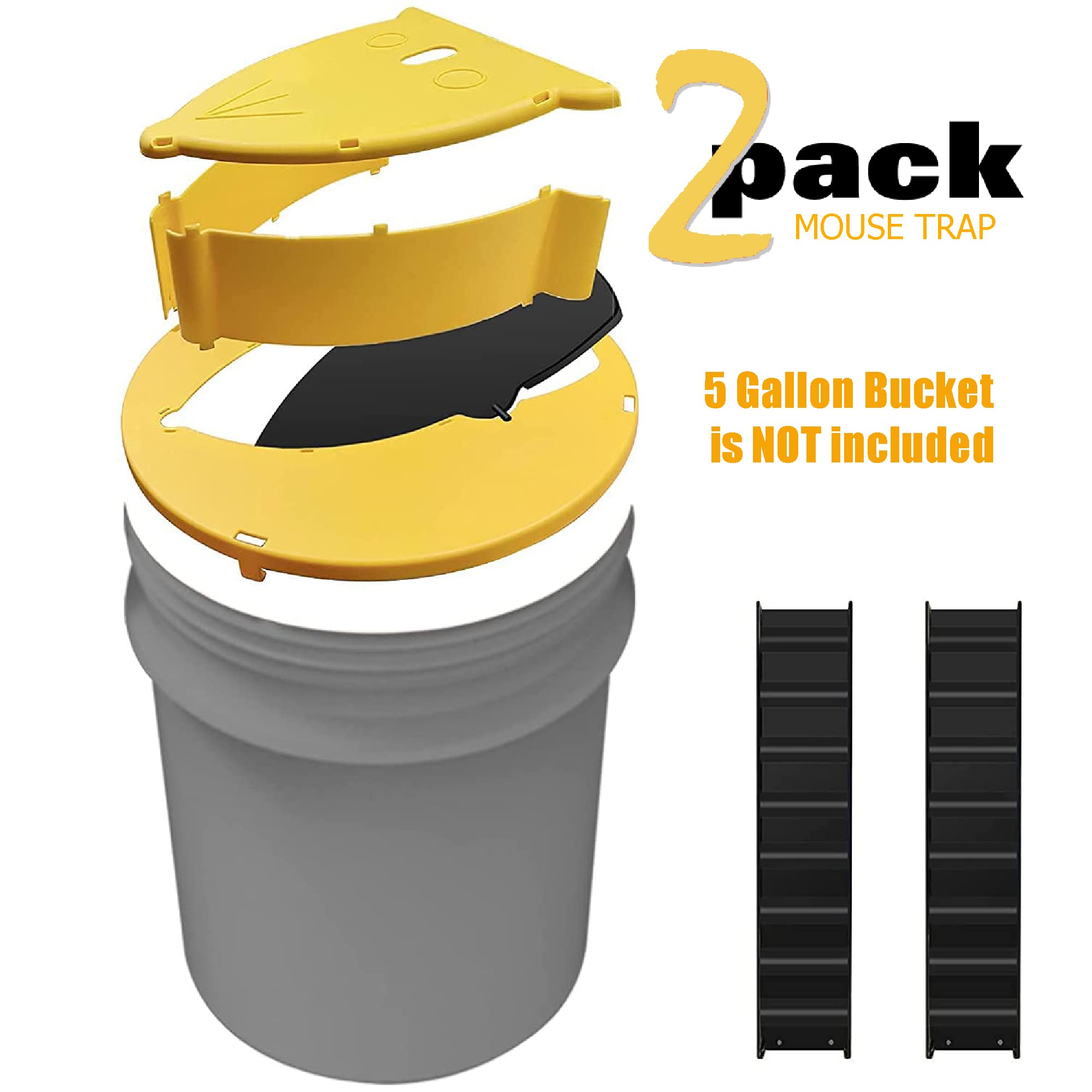 Rat Catching Bucket Mua Pack 2 Bucket Lid Mouse Rat Trap, Mouse Catching Tool, Trap Door ...