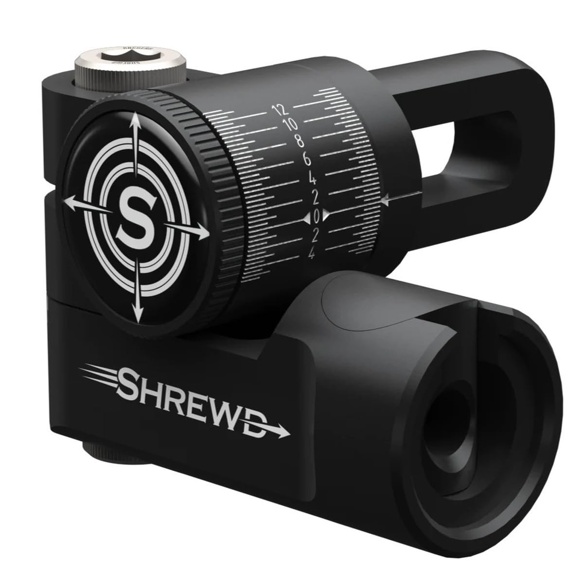 Shrewd SMAVB1ATLASMBK Atlas V-Bar Matte Black Single Archery Bow Stabilizer