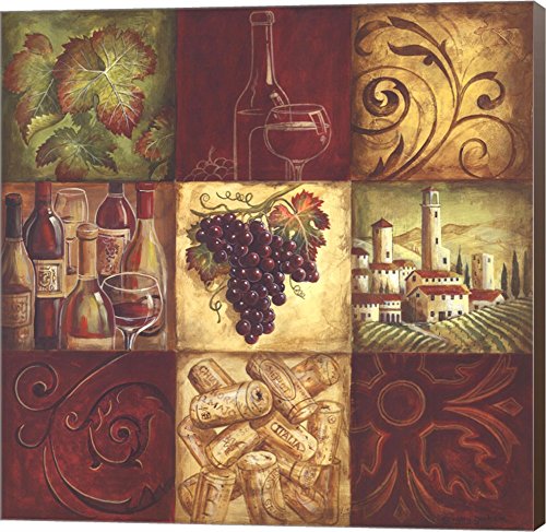 Tuscan Wine II by Gregory Gorham Canvas Art Wall Picture,