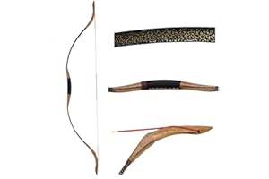 TOPARCHERY Traditional Recurve Bow Outdoor Sports Hunting Handmade Horsebow Longbow 30-50lbs