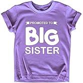 Promoted to Big Sister Shirt for Little Girls Toddler Baby Announcement Outfits