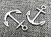 YYaaloa 30pcs 32mm x25mm Anchor Charms Pendants DIY Antique Charms Pendant for Crafting Bracelet Necklace Jewelry Findings Jewelry Making Accessory (32x25 Silver 30pcs)