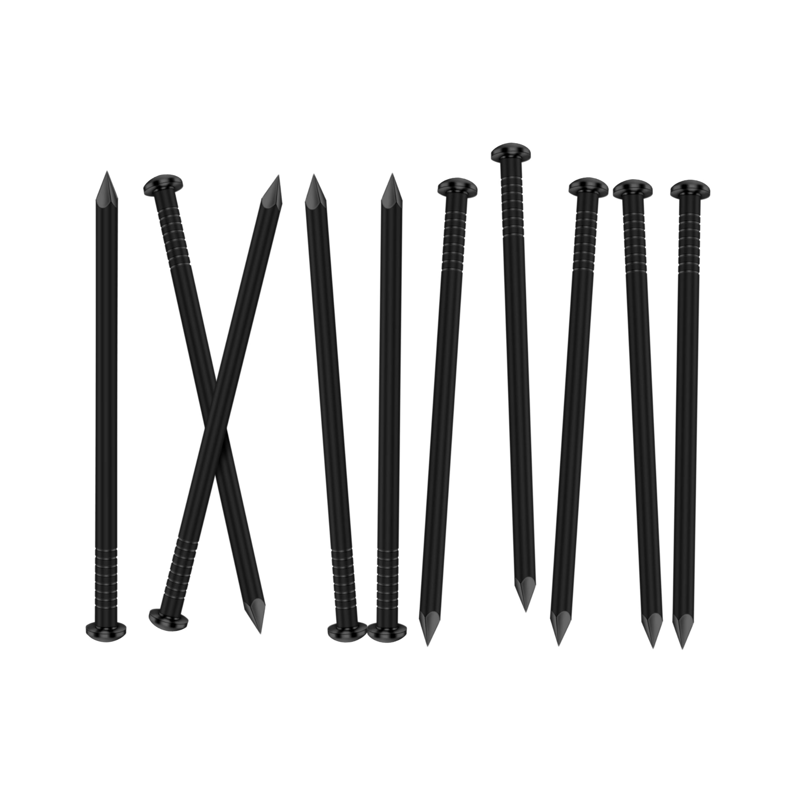 Photo 1 of 1-1/4 Inch Black Hardware nails, round head nail, Small nail, Nail hanging poster, Pictures nail, Wood nail, 200 PCS