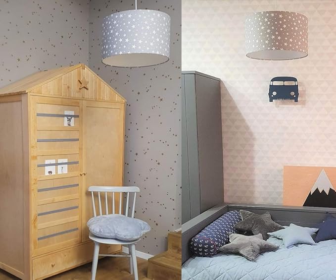 Plafonnier Complet Pour Chambre Denfant Nuage Sur Gris Youngdeco Lampe Pour Bebe Et Chambre Denfant Decoration Scandinave Chambre Denfant Pour Fille Garcon Grand Abat Jour 40 X 26 Cm Lampes De Plafond