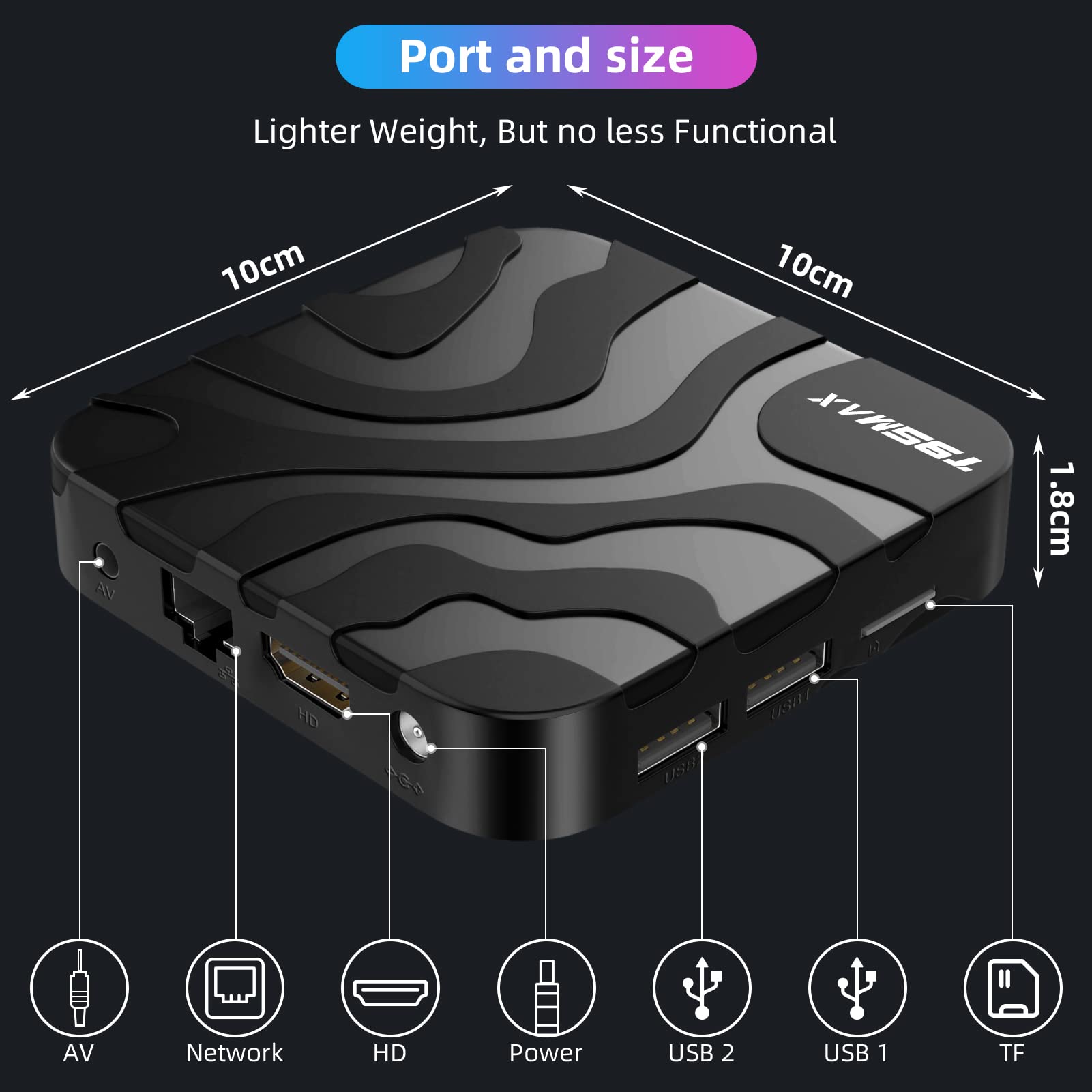 Android 12.0 TV Box, Android Box with H618 Quadcore 4GB RAM 32GB ROM Supporting 2.4G/5.0G Dual WiFi BT 4.0 6K Utral HD 3D H.265 TV Box