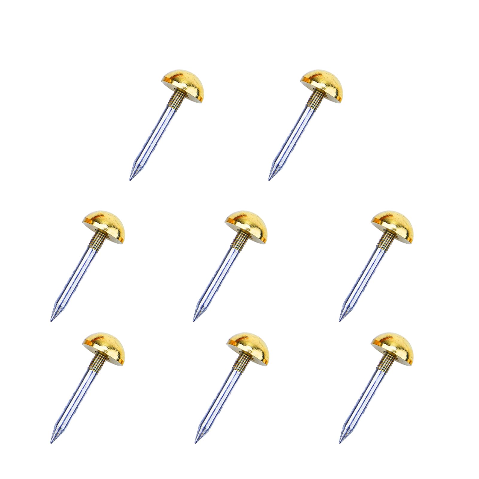 Leliafleury 10Pcs Upholstery Tacks Brass Furniture Tacks Nails Decorative Thumb Tacks Furniture Nails Pins Stud Tacks Push Pins for Wood Sofa Chair Bed (10 x 27mm, Gold)