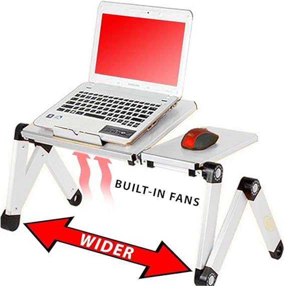 Desk York Wider Portable Table for Computer Adjustable