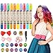 Hair Chalk, 10 Colors Hair Chalk Pens Set Non-toxic Washable Temporary Hair Dye for Kids Women And Teen- Best Birthday Christmas Halloween New Year Gifts for Girls Boys