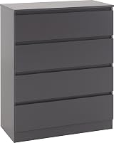 Seconique Malvern Trio Set Grey 2 Door Wardrobe & 3 Drawer Bedside view 6
