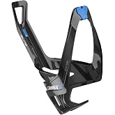 Elite Cannibal XC Bio-Based Bottle Cage, Black Glossy, Blue Graphic &ndash; Lightweight and Secure for All Terrains
