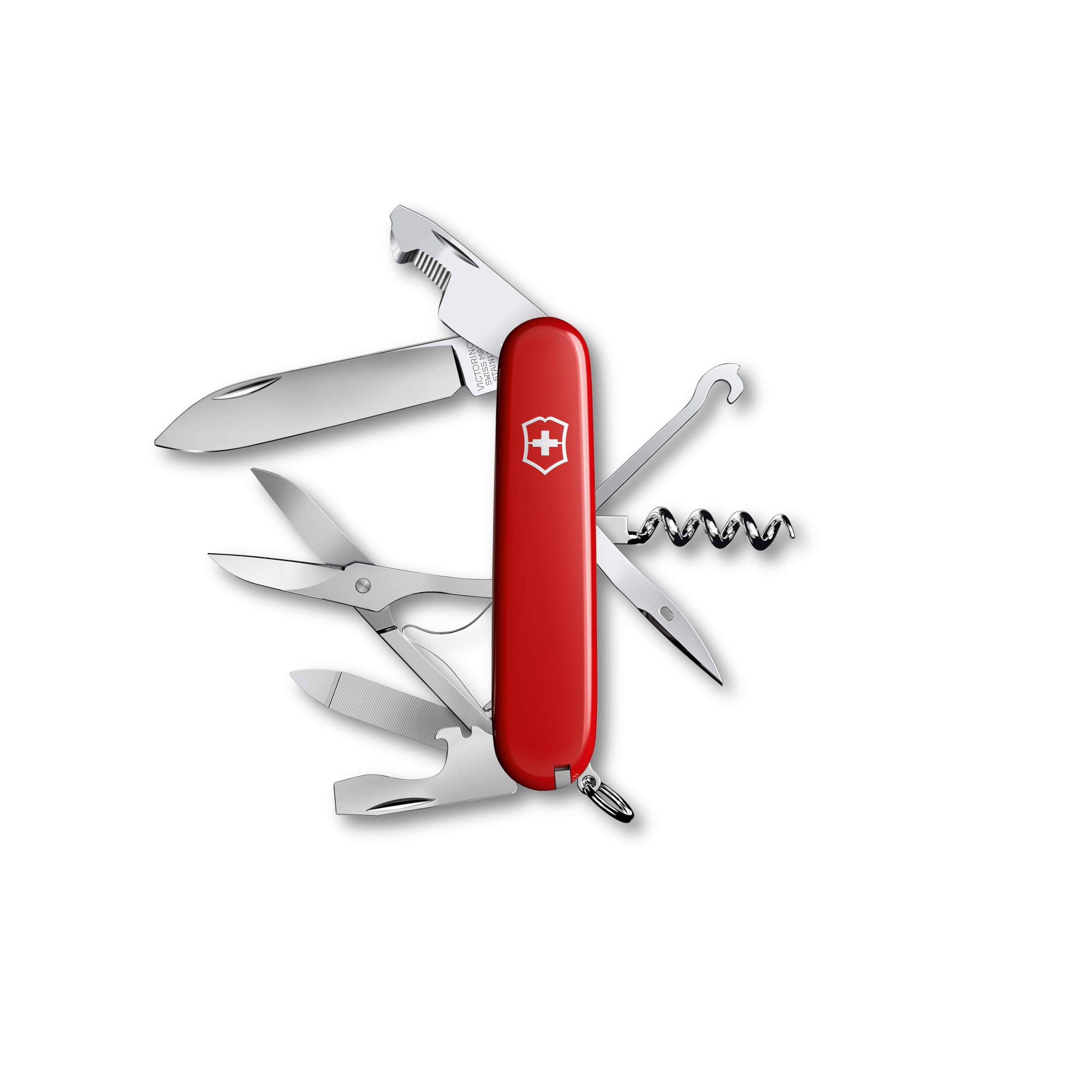 Condition photo showing New/Like New for victorinox companion swiss army pocket knife, 16 function multitool with scissors & box opener, comp