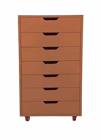 Aprodz Mango Wood Sideboard Storage Dresser Cabinet Balarwa Chest of 7 Drawer On Castors for Living Room | Dupioni Dale