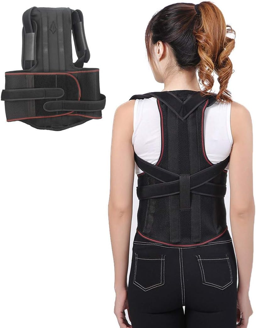 HAMIMI Posture Support Clavicle Support Posture Trainer Supports Male Or Female Neck Shoulder and Back Pain Relief to Prevent Strain Back Support (Size : M)