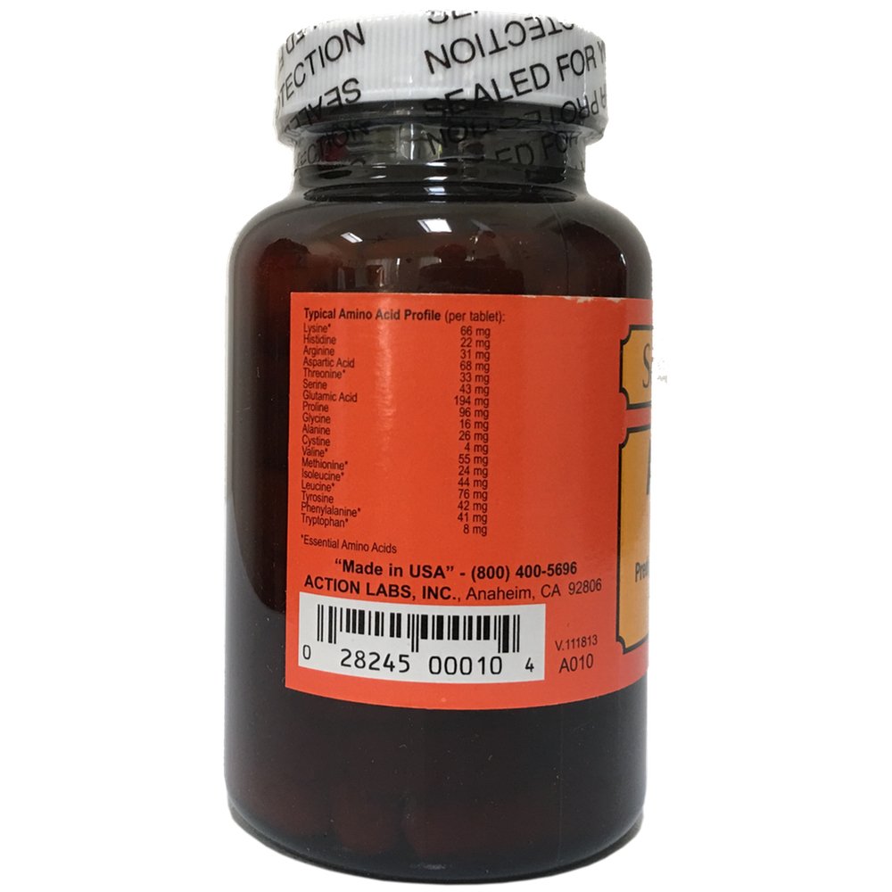 Sentinel Amino 1000 Predigested Amino Acids, Made in USA, 100 Tablets