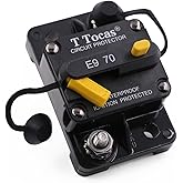 T Tocas 70A Circuit Breaker is WATERPROOF and Ignition Protected. Compact and lightweight design,Meet S.A.E. J1625, J1171, UL