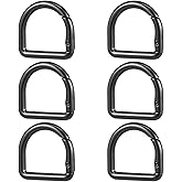 FdcLixuvol 3/4" D Ring Spring Clip, 6 PCS Small Carabiner Clip Spring Opening Purse Making Clips Keyring Clips for Backpacks Purse Handbag