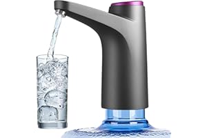 SYCARON Water Dispenser Pump, 5 Gallon Automatic Switch Drinking Water Pump, Universal Fit USB Charging Portable Bottled Wate
