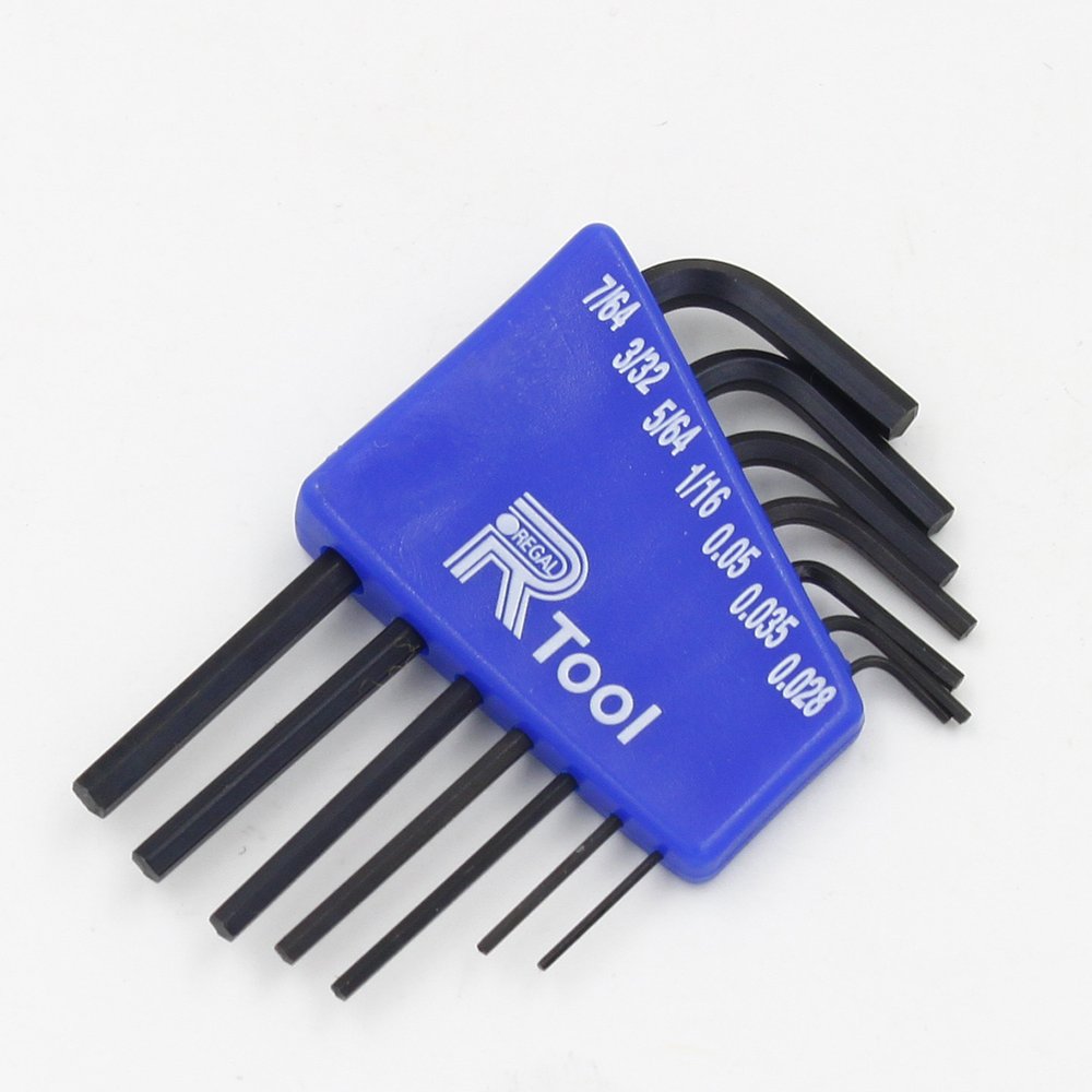GENNEL 7pcs/Set 0.028" -7/64" Inch Size Mini Hex Screwdriver Hexagon Allen Wrench Tool Mini Hex Key Set