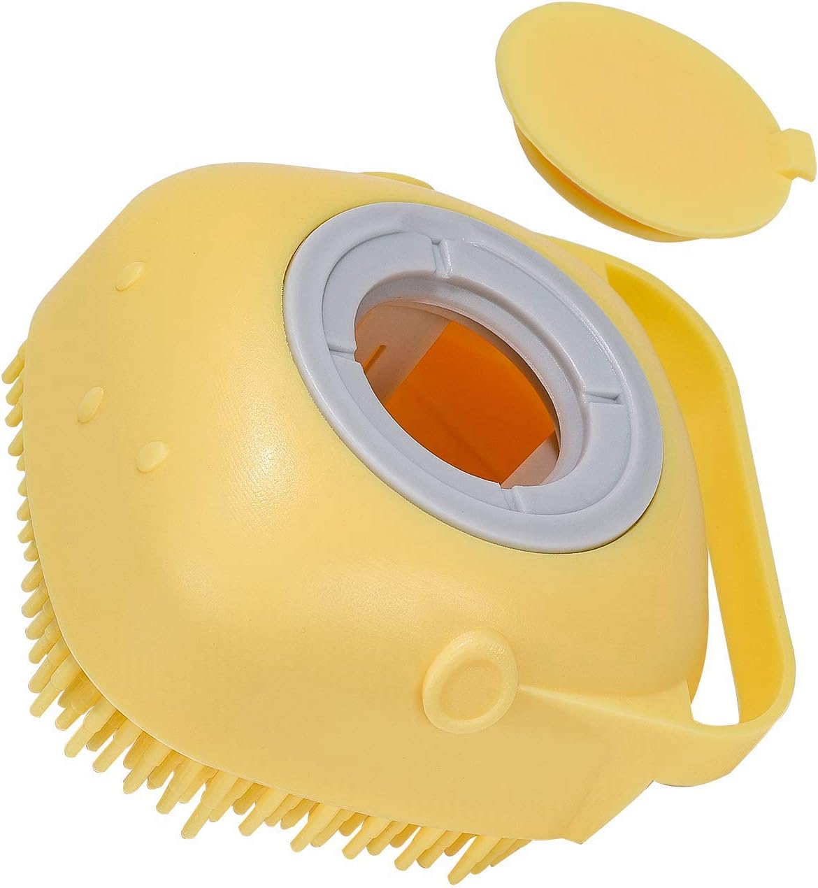 Liseng Dog Silicone Rubber Bathing Brush Pet Massage Shampoo Dispenser