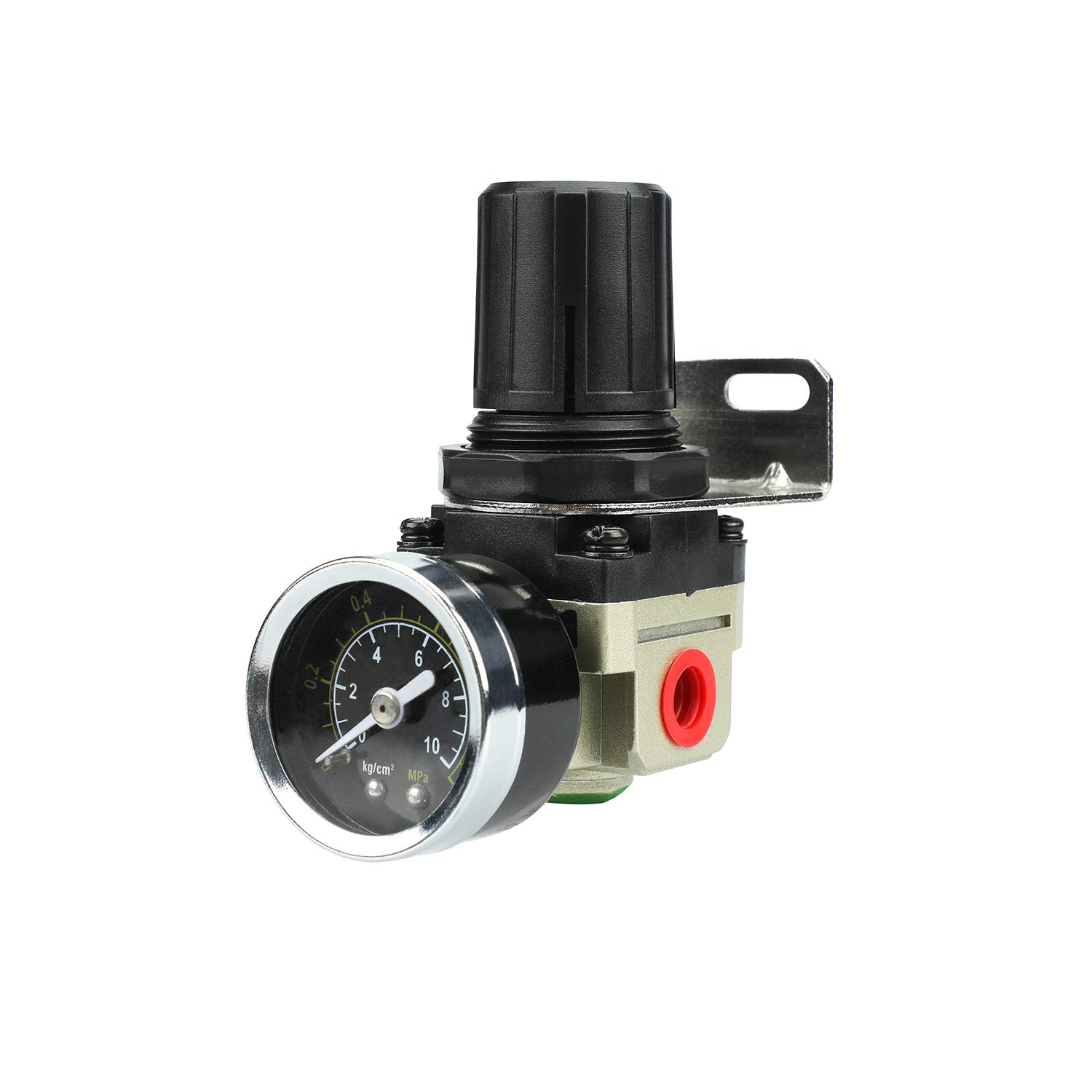 Air Pressure Regulator-Air Control Valve 1/4 NPT with Gauge 0-10 Bar