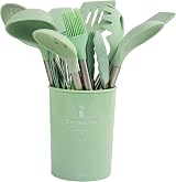 LAVV Non Stick Silicone Cooking Utensils Set 12pc with Holder Green view 2