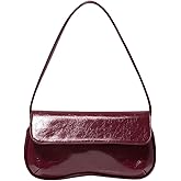 Verdusa Women's Retro Flap Shoulder Bag PU Leather Top Handle Underarm Bag Purse