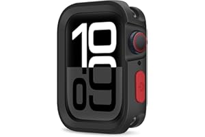 ZZDZZ Rugged Case Compatible with Apple Watch Case 46mm Series 11/10, Soft Flexible TPU Shockproof Protective Bumper Cover for iWatch 46mm, Black