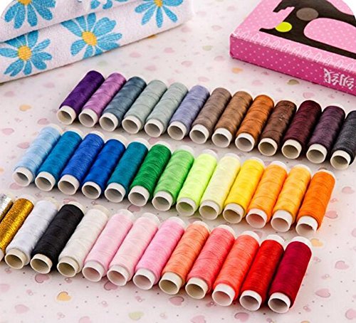 Boxtree 39 Assorted Color 200 Yards Per Unit Polyester Sewing Thread Spool Set