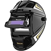 TOOLIOM Flip Up Welding Helmet 3.64 x 1.67 inch Auto Darkening Clamshell Welding Mask True Color Lift Front Welding Hood
