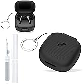 for Anker Soundcore P31i Case Cover, Silicone Anti-Slip Anti-Scratch Protective Cover, Compatible with Anker Soundcore P31i Charging Case with Carabiner & Cleaning Kit(Black)