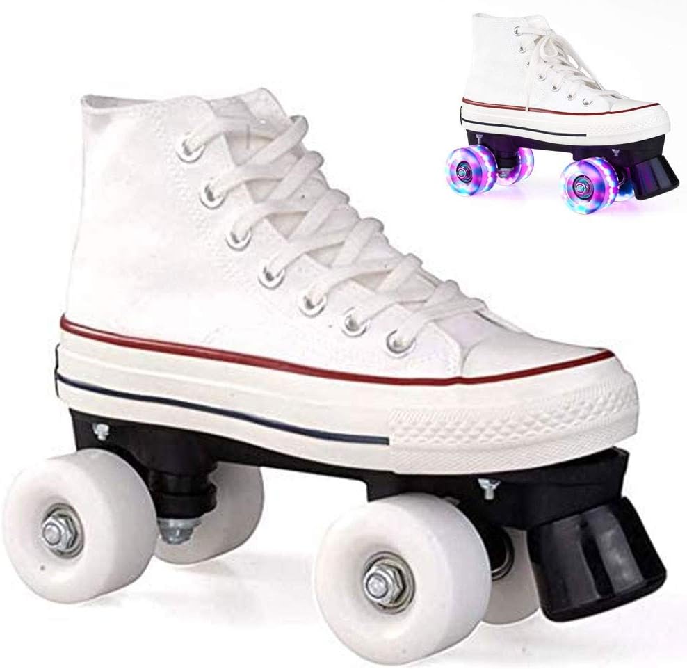 HJHY Roller Skates for Men and Women Double Row Quad Roller Skates
