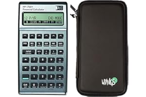 HP 17B II Plus/Hewlett Packard 17BII+ Financial Scientific Calculator + WYNGS Protective Case Black