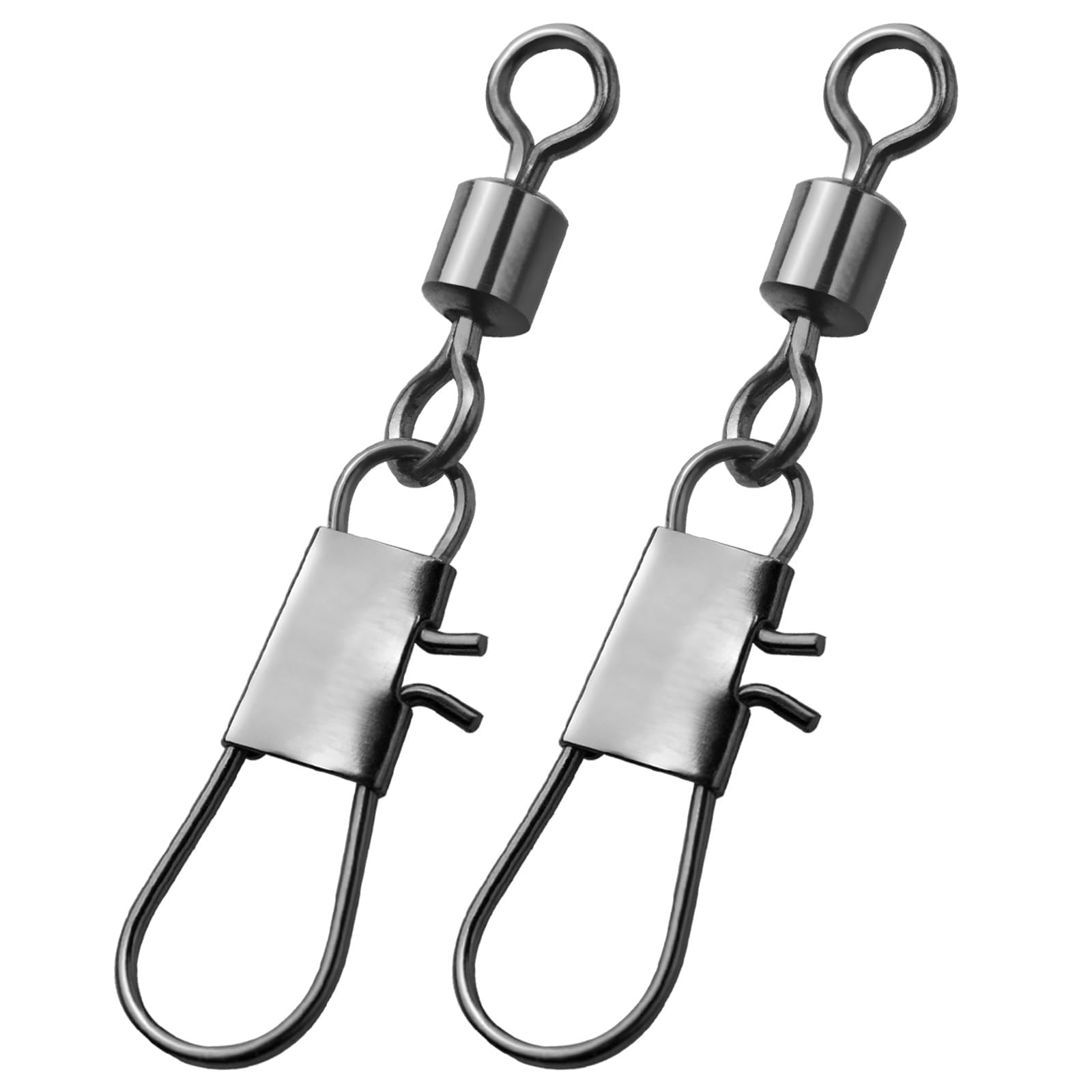 9KM DWLIFE Fishing Swivels Quick Change High Strength Sea Fishing Speed Clips Quick Snap Connector Tackle for Saltwater Freshwater (Size 2/0)