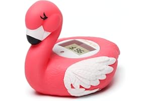 DOLI YEARNING Upgrade Baby Bath Thermometer Baby Safety Baby Thermometer for Infants Bath Temp Thermometer for Baby ℃/℉ Flamingo