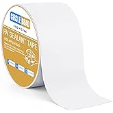 CircleRoad RV Roof Tape White, 4 Inch X 50 Feet RV Repair Sealant Tape, Stop Camper Roof Leaks, UV-Resistant, Weatherproof an