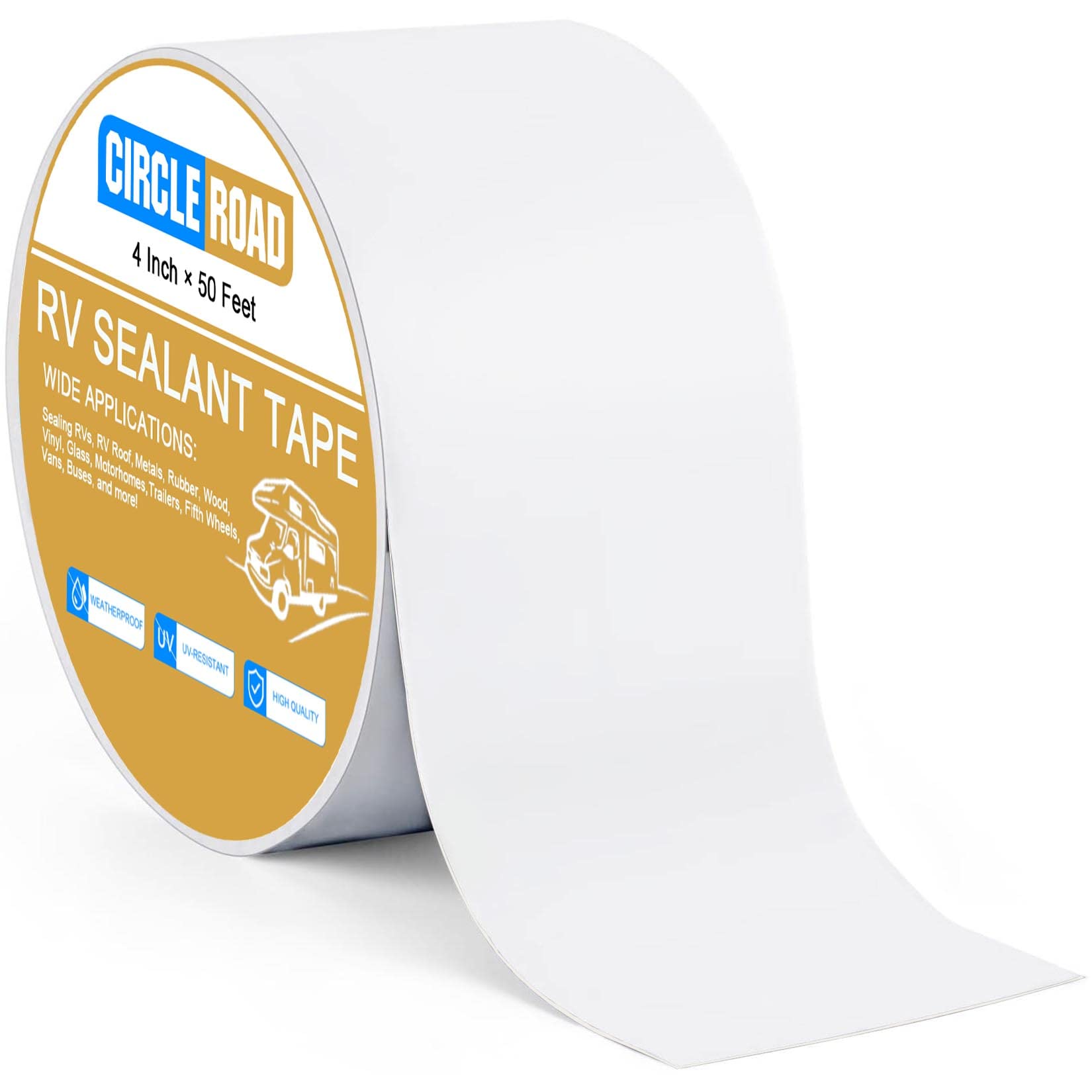 RV Roof Tape, 4in X 50ft RV Sealant Tape, UV & Waterproof